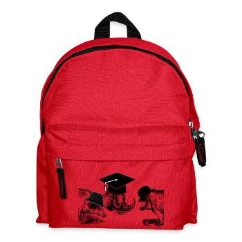 Schweine mit Hüten2 - Kinder Rucksack - Rot - Vorne
