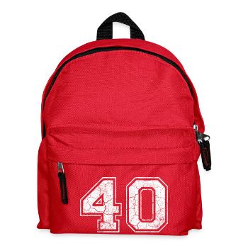 40 in white in the used look - Kids' Backpack - red - Front