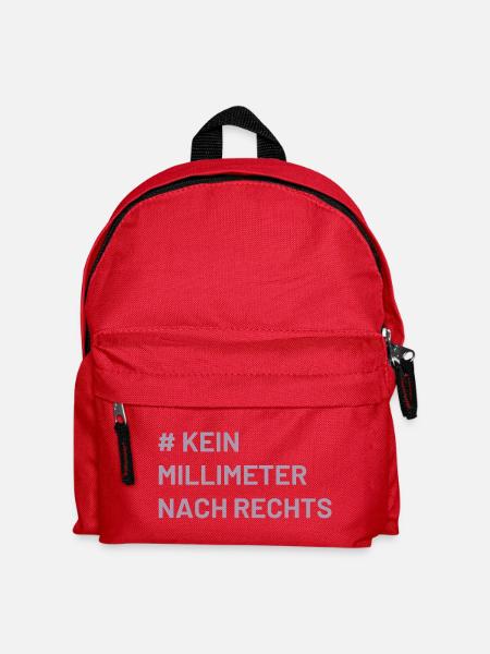 Antifa Mindset kein Millimeter nach rechts - Kinder Rucksack - Rot