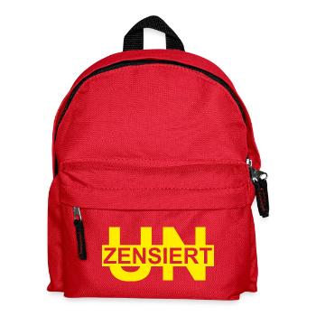 unzensiert - Kinder Rucksack - Rot - Vorne