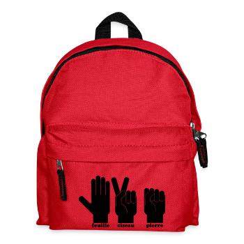 Feuille,ciseau,pierre - Sac à dos Enfant - rouge - Devant
