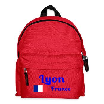 Lyon France- Imprimés stylés - Sac à dos Enfant - rouge - Devant