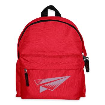 Silhouette d'avion en papier style grunge - Sac à dos Enfant - rouge - Devant