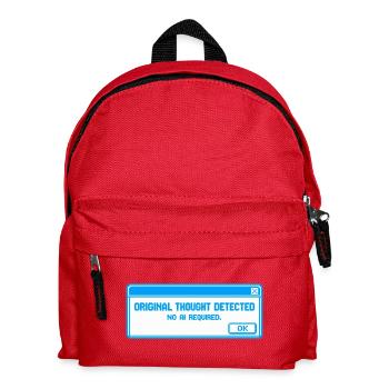 Ursprünglicher Gedanke erkannt – Anti-KI-Schlam - Kinder Rucksack - Rot - Vorne