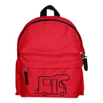 Wohnmobil - Kinder Rucksack - Rot - Vorne