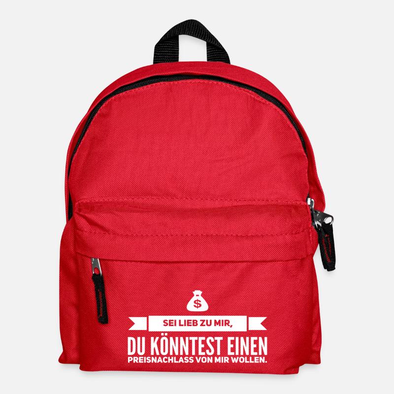 Vertrieb, verkaufen, Preisnachlass - Kinder Rucksack - Rot