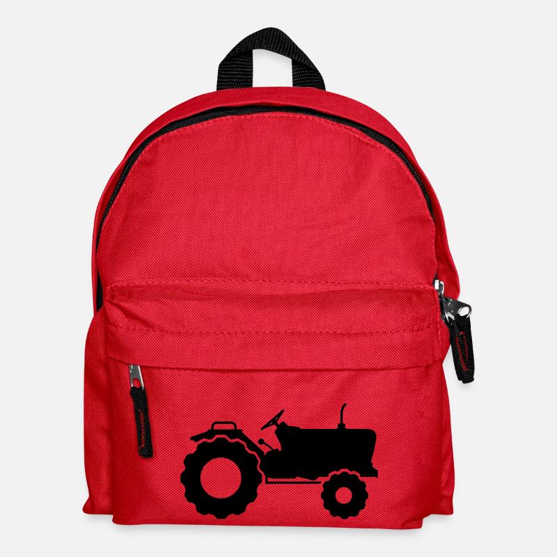 Traktor - Kinder Rucksack - Rot