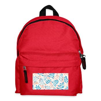 Watercolor leaf design in pastel shades - Kids' Backpack - red - Front
