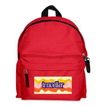 Ruban de carte du monde du voyageur - Sac à dos Enfant - rouge - Devant