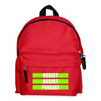 Résistez Assistez Persister Activisme Logo de motivation - Sac à dos Enfant - rouge - Devant