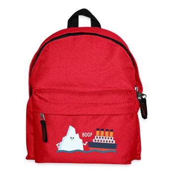Titanic Lustige Titanic Berg Boop Parodie für Jungs - Kinder Rucksack - Rot - Vorne