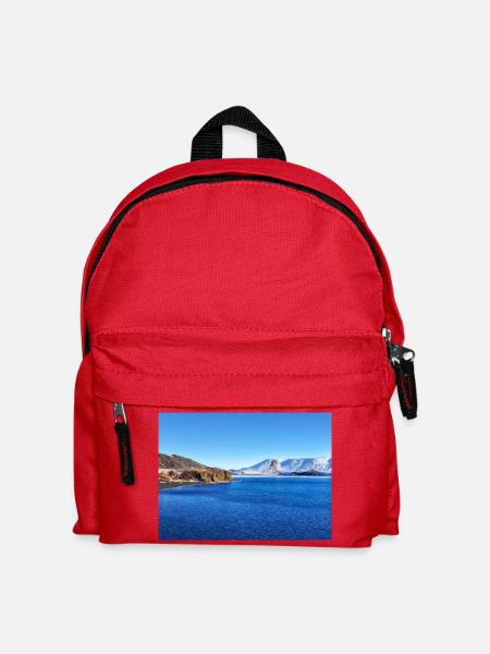 Arctic dreamy mountains - Kids' Backpack - red