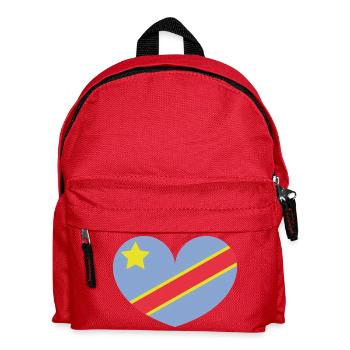 Drapeau du cœur du Congo - Sac à dos Enfant - rouge - Devant