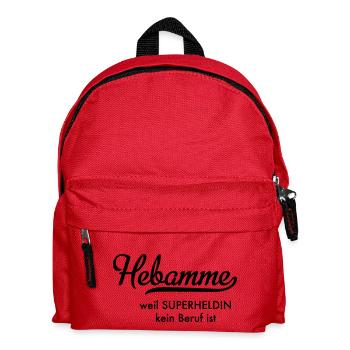 Hebamme - Kinder Rucksack - Rot - Vorne