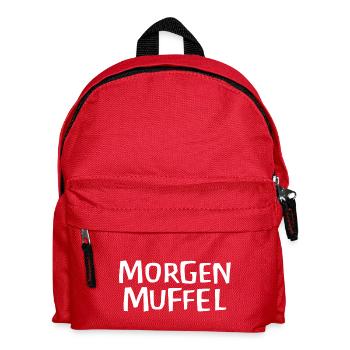 Morgenmuffel - Kinder Rucksack - Rot - Vorne