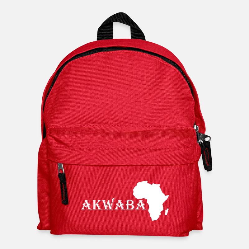 Akwaba, willkommen in unserem Zuhause - Kinder Rucksack - Rot