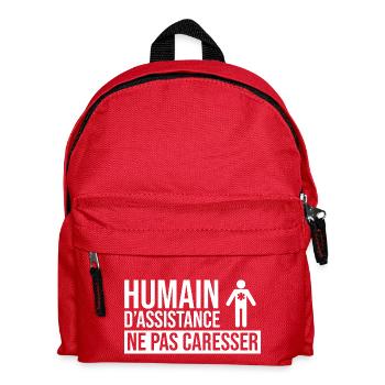 Humain d’assistance Ne pas caresser - Sac à dos Enfant - rouge - Devant