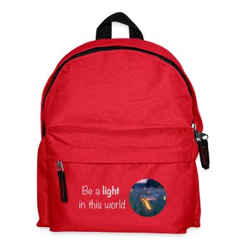 Be a light in this world – fireflies - Kids' Backpack - red - Front