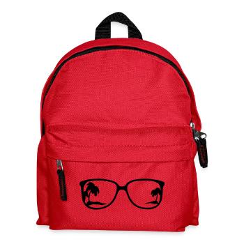 Brille - Kinder Rucksack - Rot - Vorne