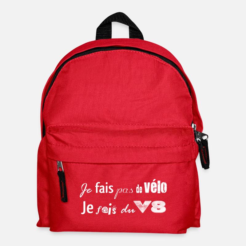 Je fais pas de vélo, je vais du V8 - Sac à dos Enfant - rouge