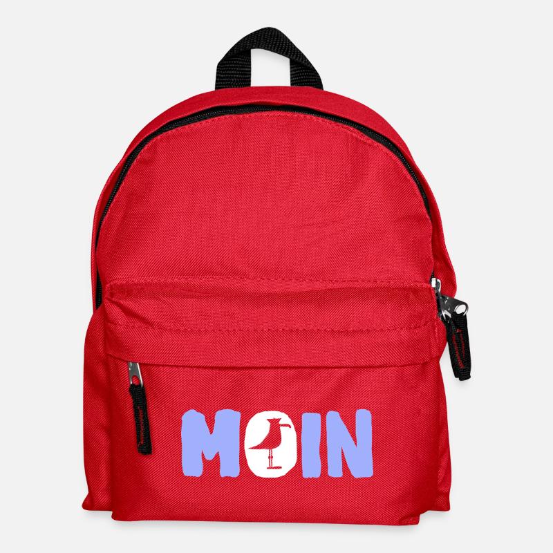 Moin mit die Möwe - Kinder Rucksack - Rot