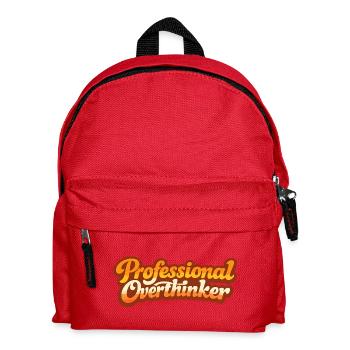 PROFESSIONAL OVERTHINKER VINTAGE - Kids' Backpack - red - Front