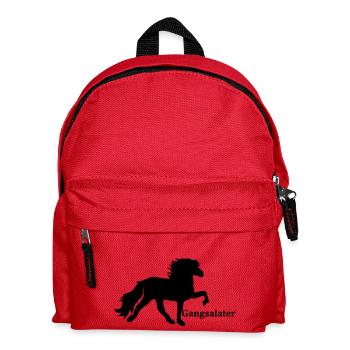 Gangsalater schwarz - Kinder Rucksack - Rot - Vorne