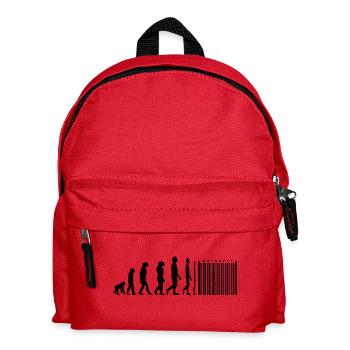 Evolution Strichcode - Kinder Rucksack - Rot - Vorne