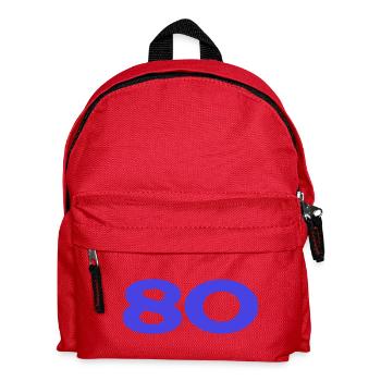 80. 80 JAHRE. 80-JÄHRIGES JUBILÄUM. 80. GEBURTSTAG. - Kinder Rucksack - Rot - Vorne