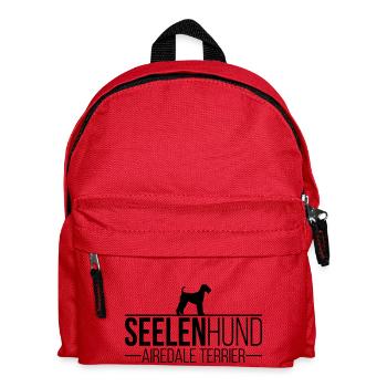 AIREDALE TERRIER Seelenhund - Kinder Rucksack - Rot - Vorne