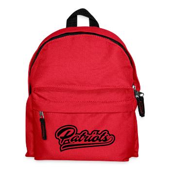 Patriots T Shirt Outline - Kids' Backpack - red - Front