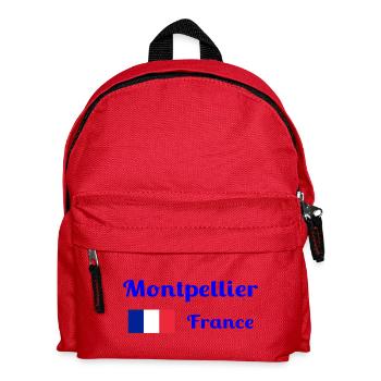 Montpellier, Frankreich - Stilvolle Drucke - Kinder Rucksack - Rot - Vorne