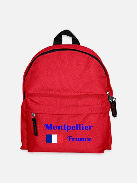 Montpellier, France- Stylish prints - Kids' Backpack - red