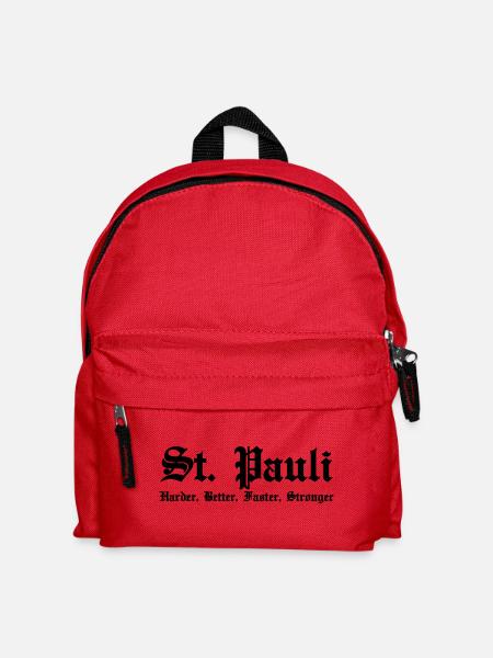 St. Pauli Harder Better Faster Stronger - Kinder Rucksack - Rot