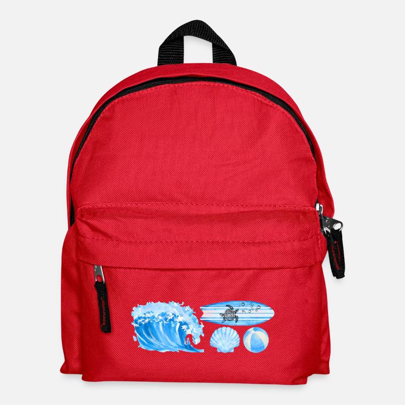 ocean vibe - Kinder Rucksack - Rot