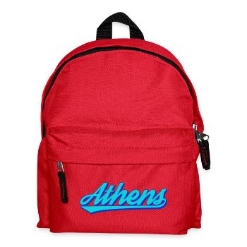 Athens Retro Script - Kids' Backpack - red - Front