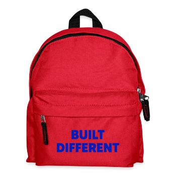 Built Different Motivation Style - Kinder Rucksack - Rot - Vorne