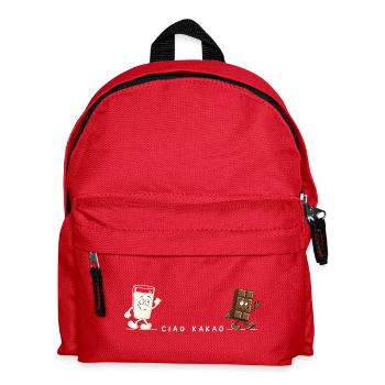 Ciao Kakao Milch Schokolade Wortspiel Humor - Kinder Rucksack - Rot - Vorne