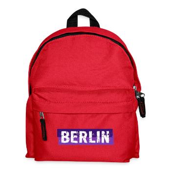 Berlin - Grunge Slogan - Deutschland - Germany - Kinder Rucksack - Rot - Vorne