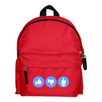 Like, dislike, and middle finger icons - Kids' Backpack - red - Front