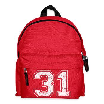 31 in white in the used look - Kids' Backpack - red - Front