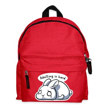 Adulting is hard - Kids' Backpack - red - Front