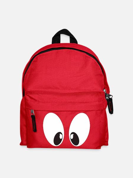 Yeux de bande dessinée - Sac à dos Enfant - rouge