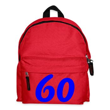 60. 60 ANS. 60e ANNIVERSAIRE. ANNIVERSAIRE 60 ANS. - Sac à dos Enfant - rouge - Devant