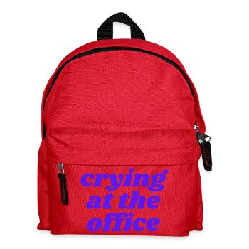 crying at the office - Kids' Backpack - red - Front