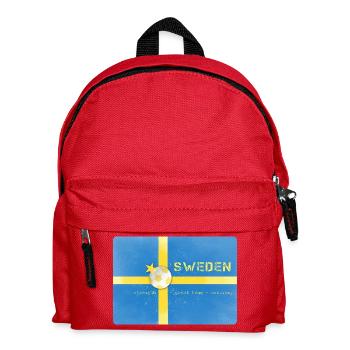 Maillot de football Suède Drapeau de football Suède - Sac à dos Enfant - rouge - Devant