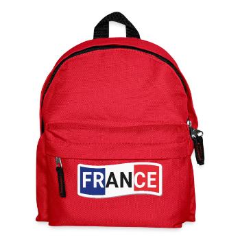 Sticker France Drapeau Ondulé - Sac à dos Enfant - rouge - Devant