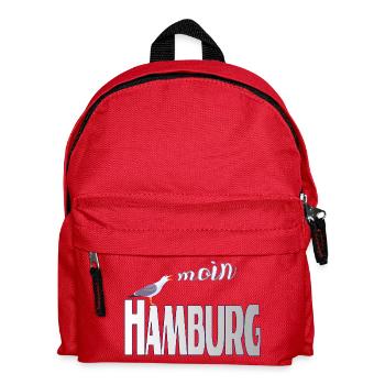 Hamburg Möwe & Moin Design - Kinder Rucksack - Rot - Vorne