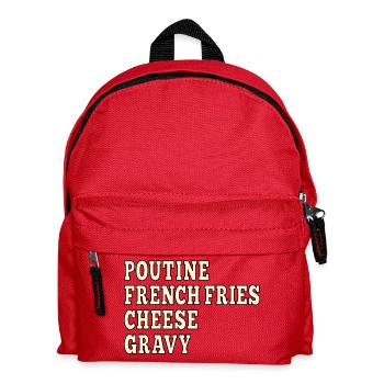 Kanadisches Fast-Food-Poutine - Kinder Rucksack - Rot - Vorne