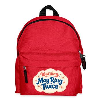 Rings maybe twice | Postman Humor - Kids' Backpack - red - Front